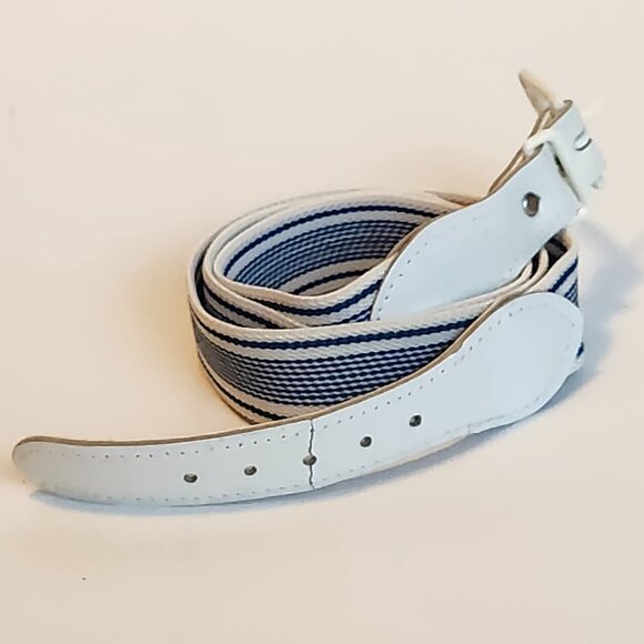 VINTAGE TAN JAY Nautical Skinny Belt Women's Size M Elastic Stretch 29-31" - Picture 3 of 8
